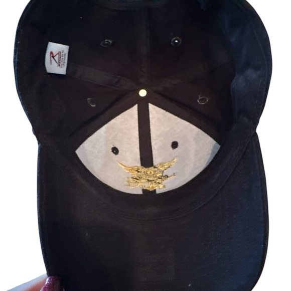 EUC Rothco Navy SEAL TEAM Baseball Hat Black Adjustable One Size - Picture 4 of 6